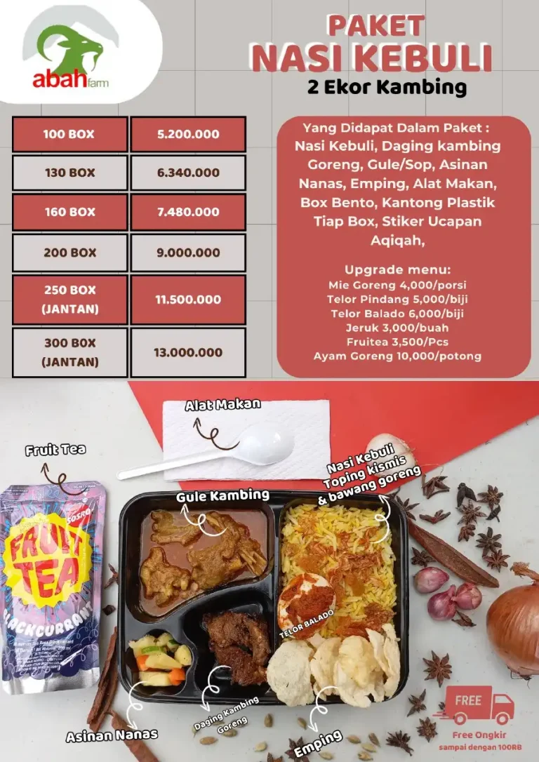 paket aqiqah 2 kambing bogor nasi kebuli